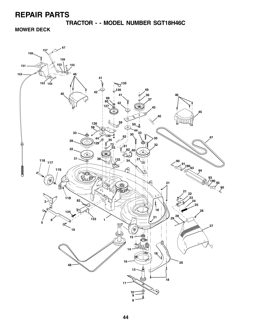 Weed Eater 178387 owner manual Mower Deck 