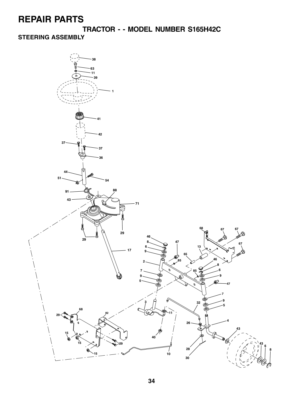 Weed Eater 178704 manual Steering Assembly 