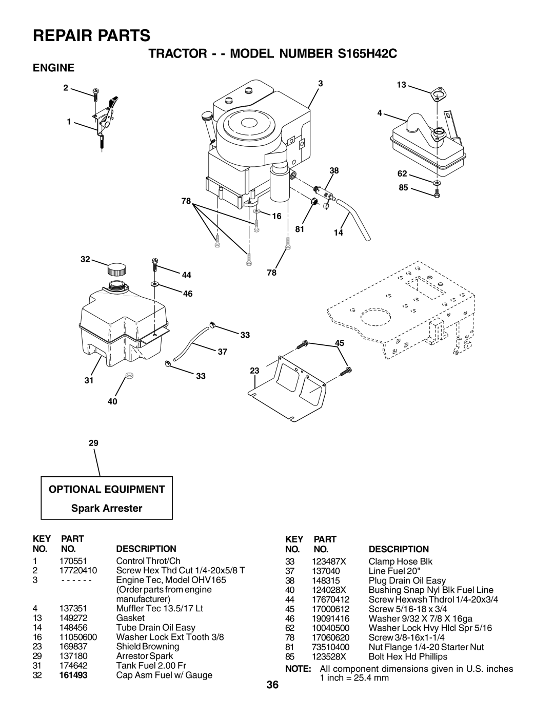 Weed Eater 178704 manual Engine, Optional Equipment 