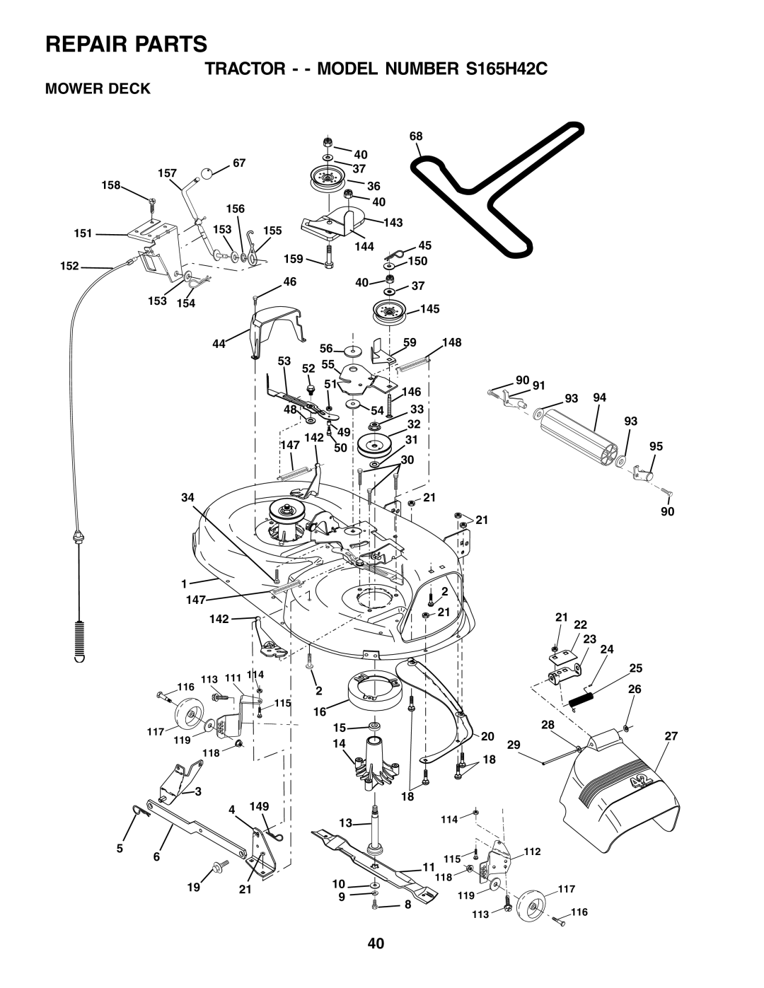 Weed Eater 178704 manual Mower Deck 