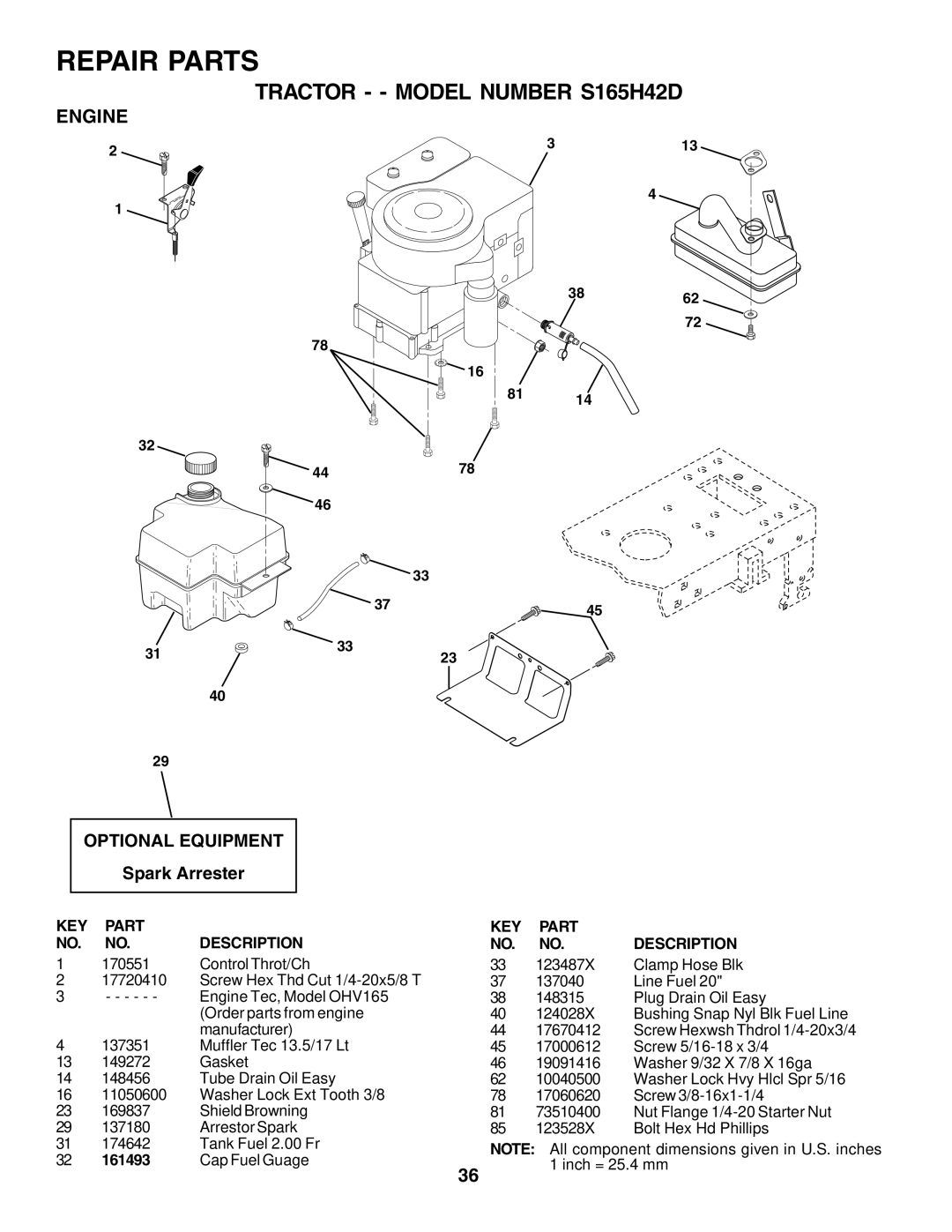 Weed Eater 179347 owner manual Engine, Optional Equipment 