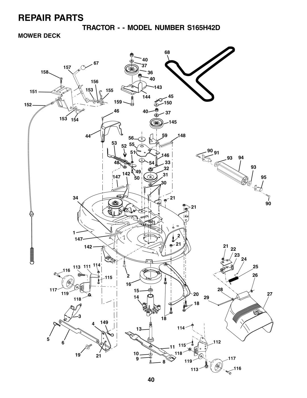 Weed Eater 179347 owner manual Mower Deck 