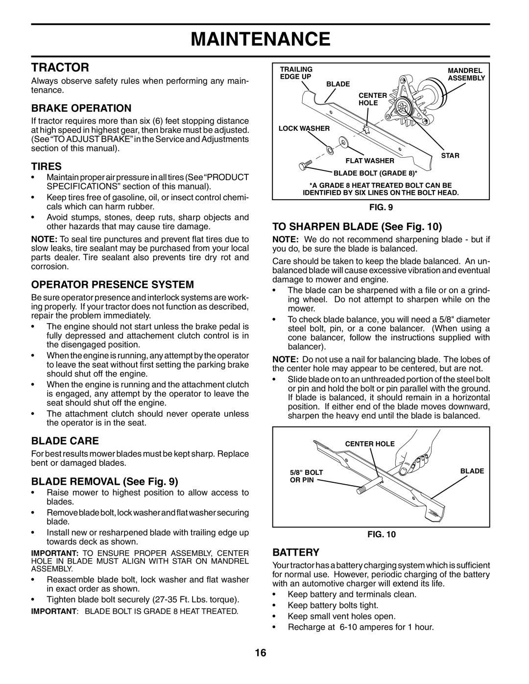 Weed Eater 186913 manual Tractor 