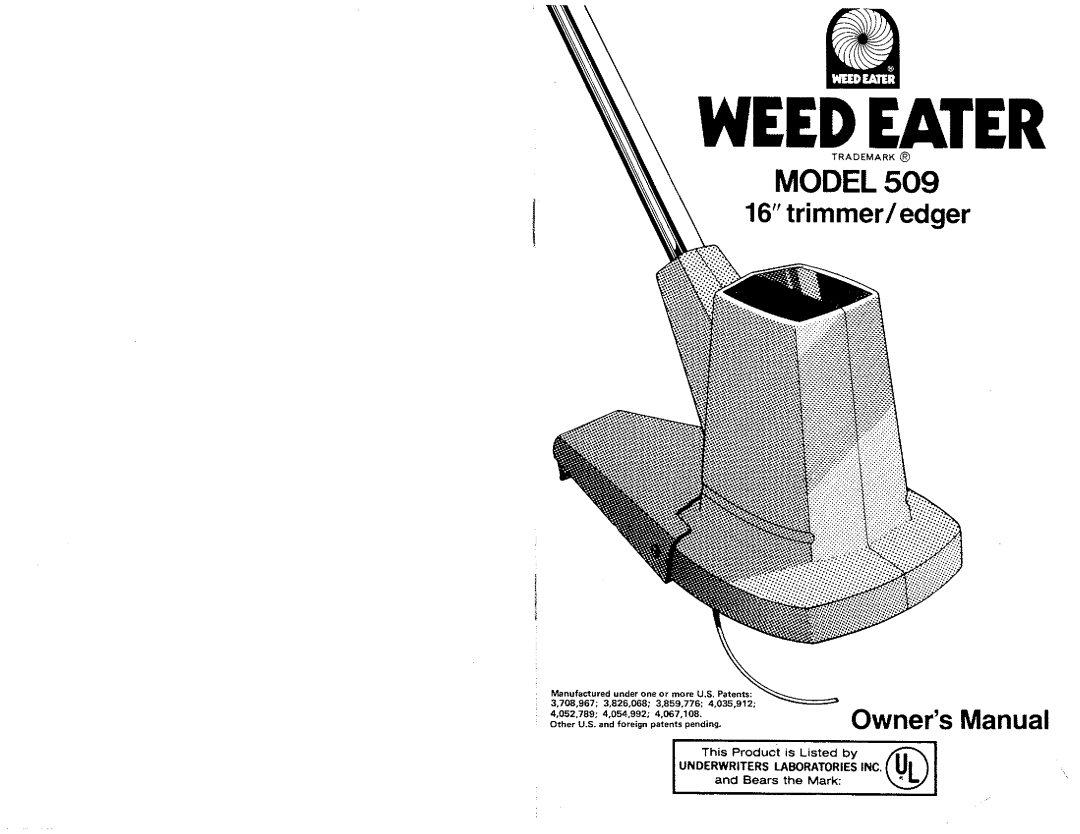 Weed Eater 509 manual 