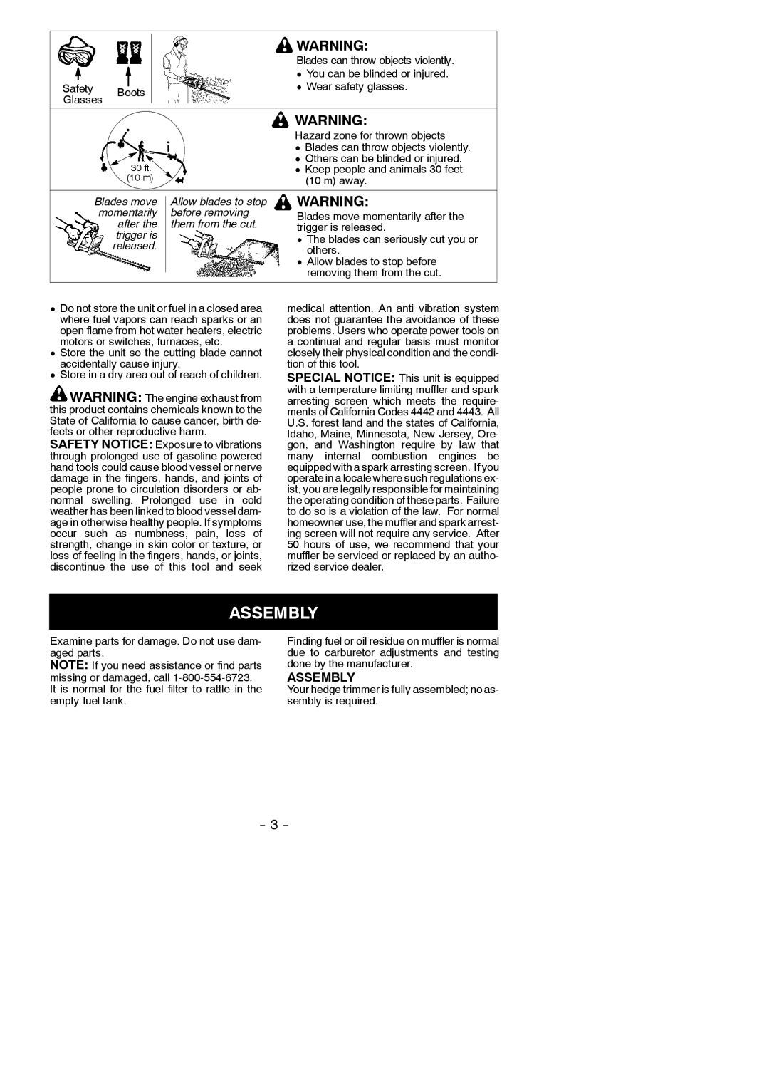 Weed Eater 545186732, GHT 225, GHT 195 instruction manual Assembly 