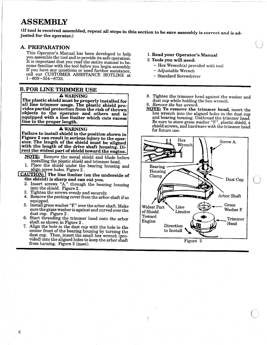 Weed Eater 85T manual 