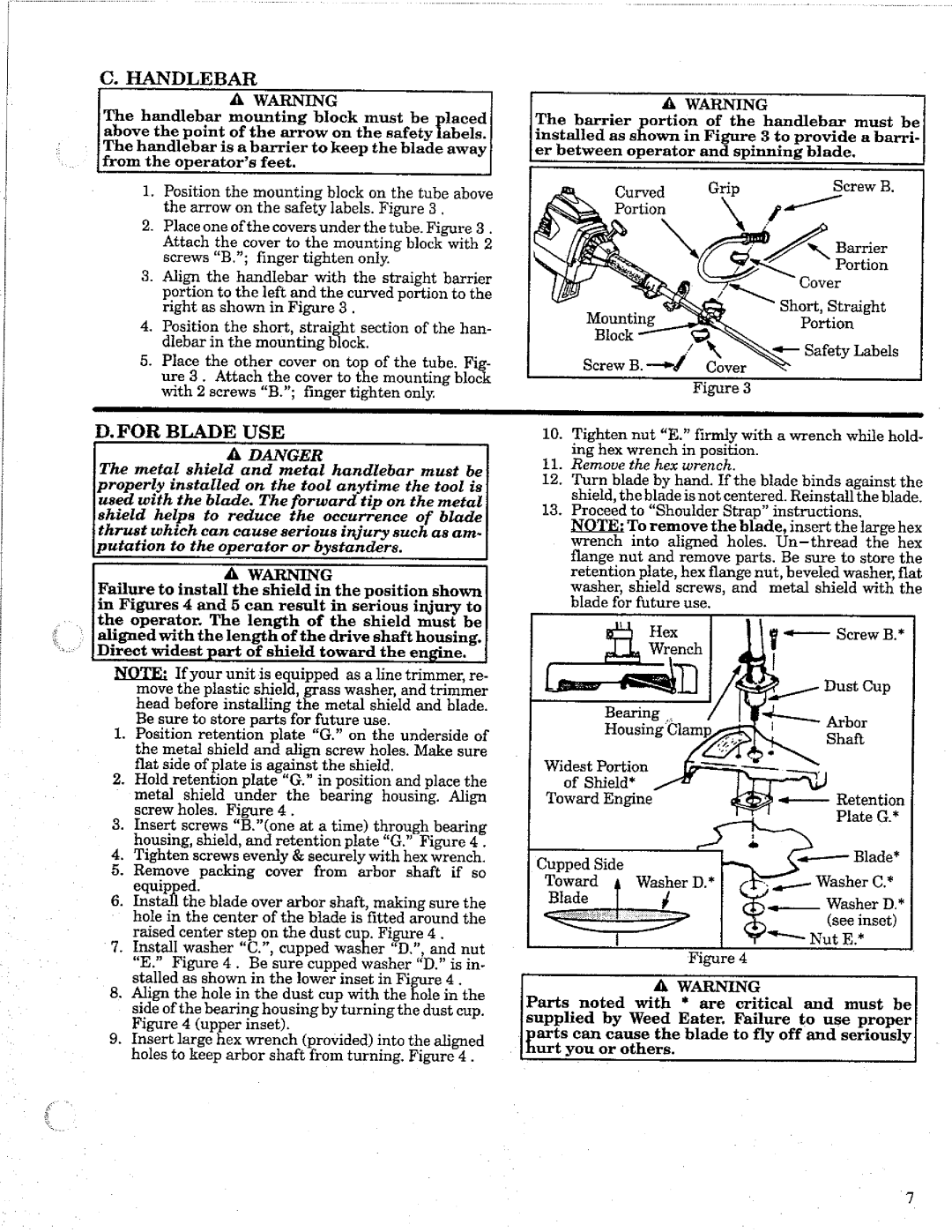 Weed Eater 85T manual 