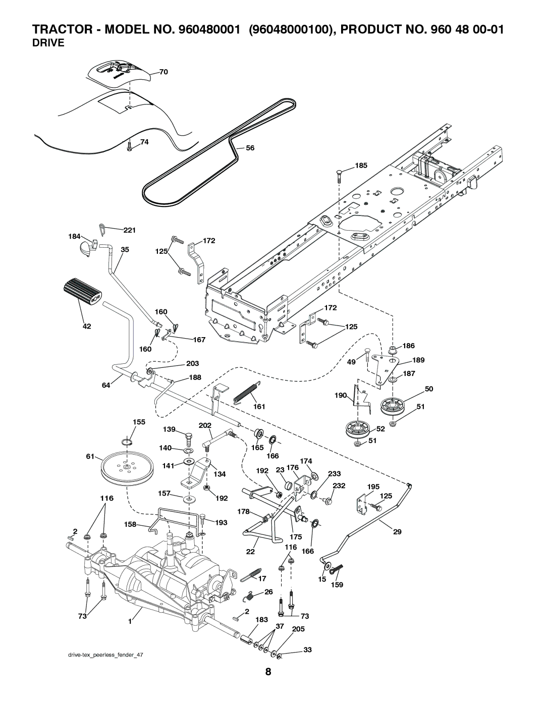 Weed Eater 96048000100 manual Drive 