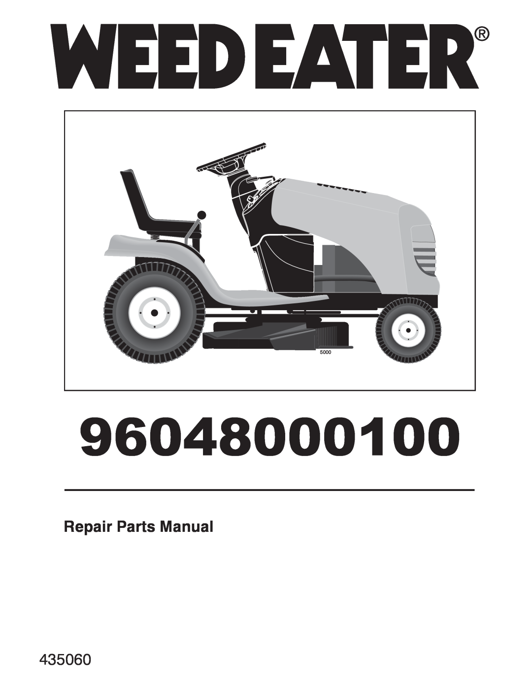Weed Eater 96048000100 manual Repair Parts Manual, 435060, 5000 