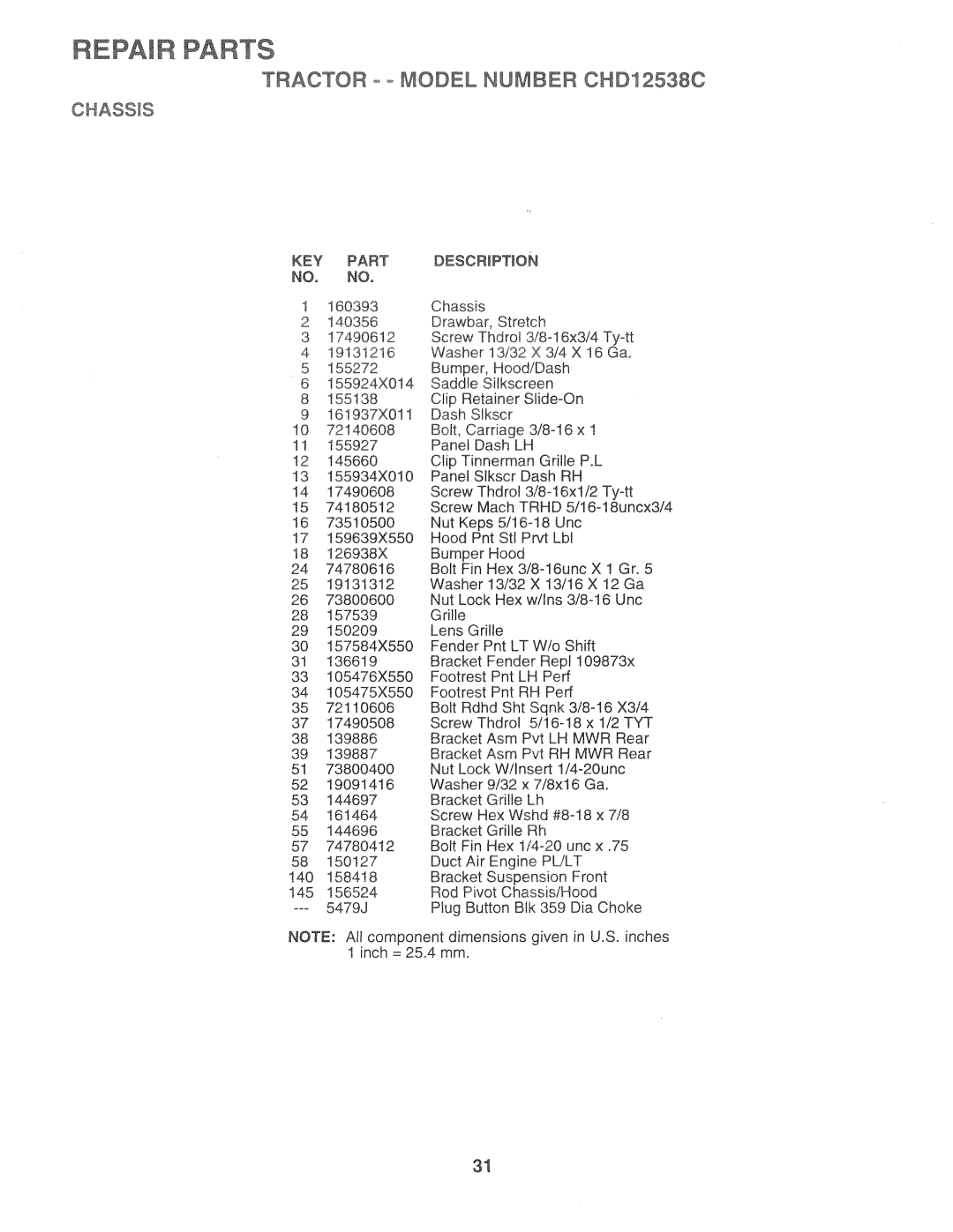 Weed Eater 164835, CHD12538C manual 