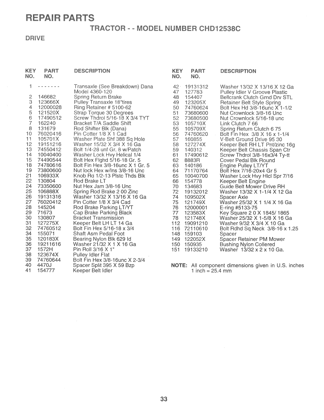 Weed Eater 164835, CHD12538C manual 