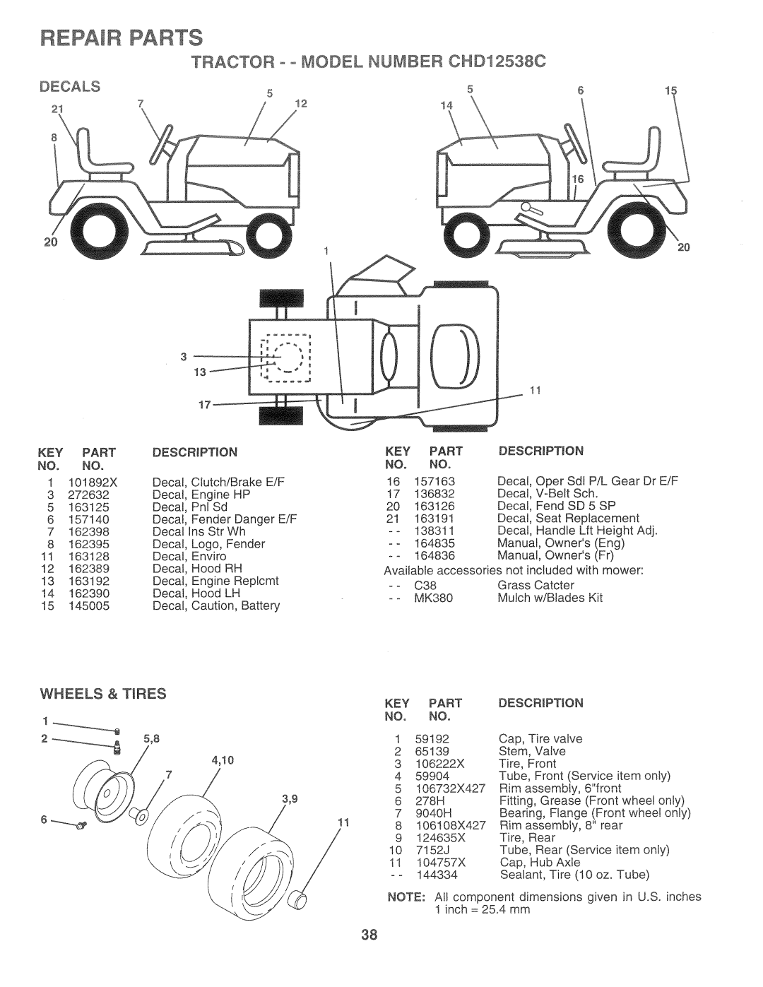 Weed Eater CHD12538C, 164835 manual 