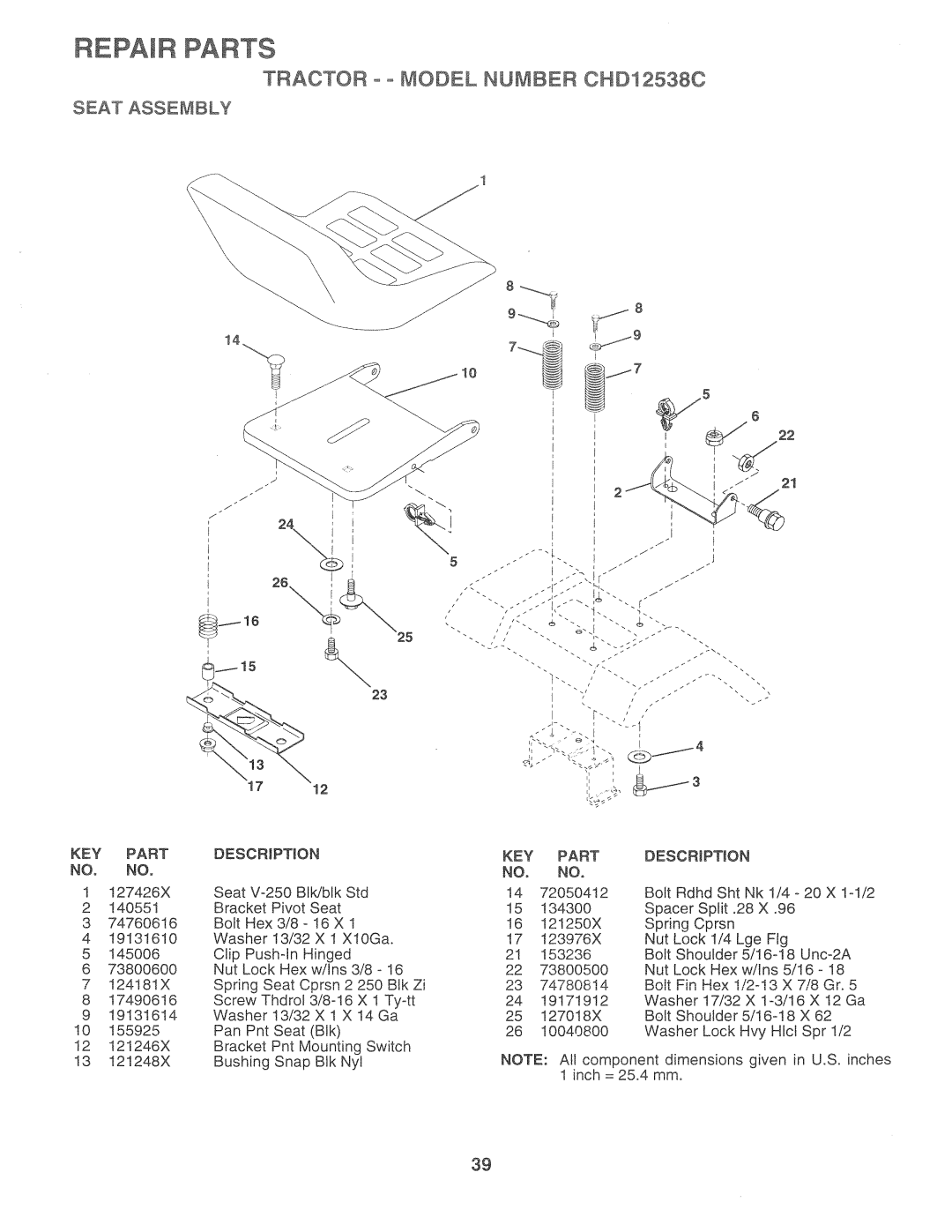 Weed Eater 164835, CHD12538C manual 