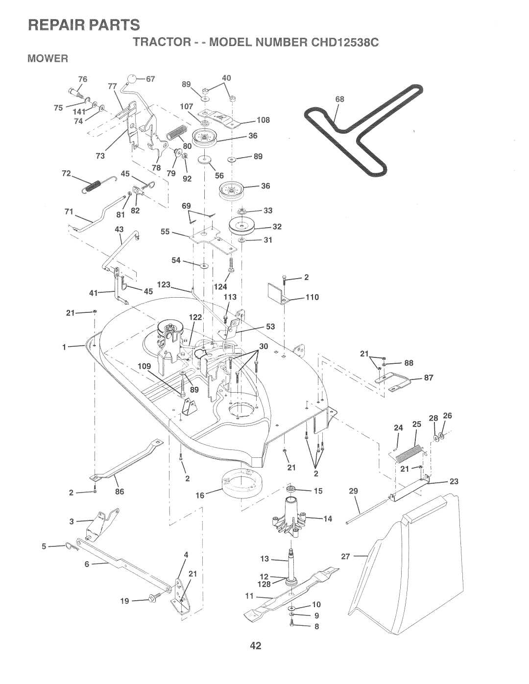 Weed Eater CHD12538C, 164835 manual 