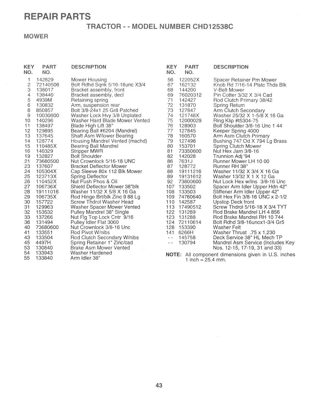 Weed Eater 164835, CHD12538C manual 