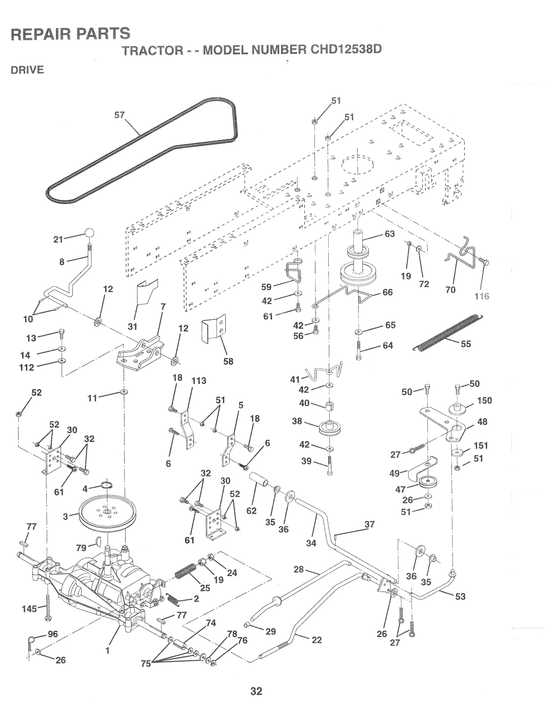 Weed Eater CHD12538D, 168303 manual 