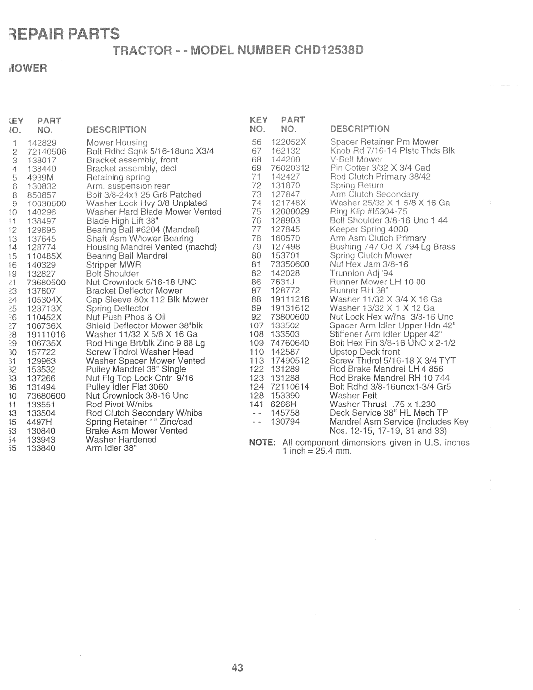 Weed Eater 168303, CHD12538D manual 