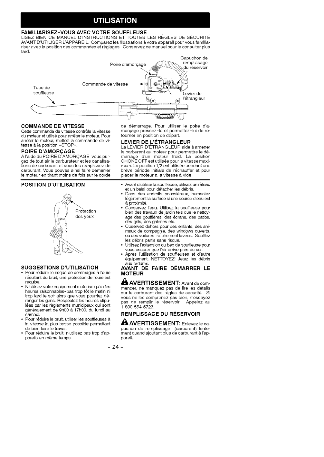 Weed Eater FL1500 LE H, 358.79489 manual Avertissement Enlevez le ca 