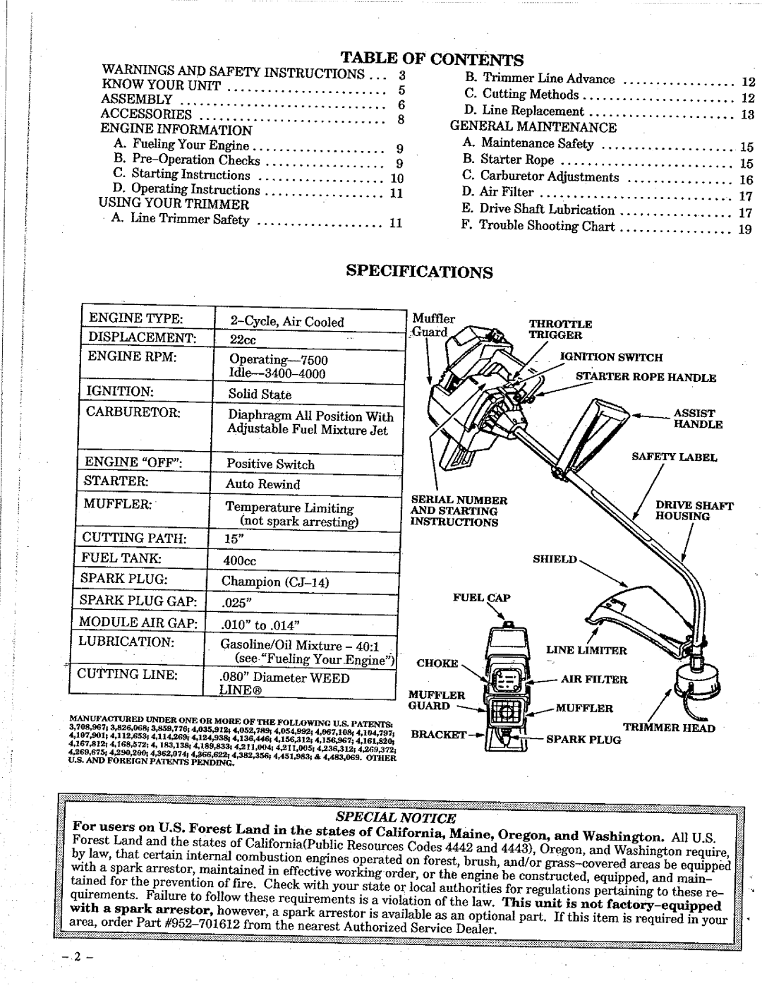 Weed Eater GTI 15 manual 