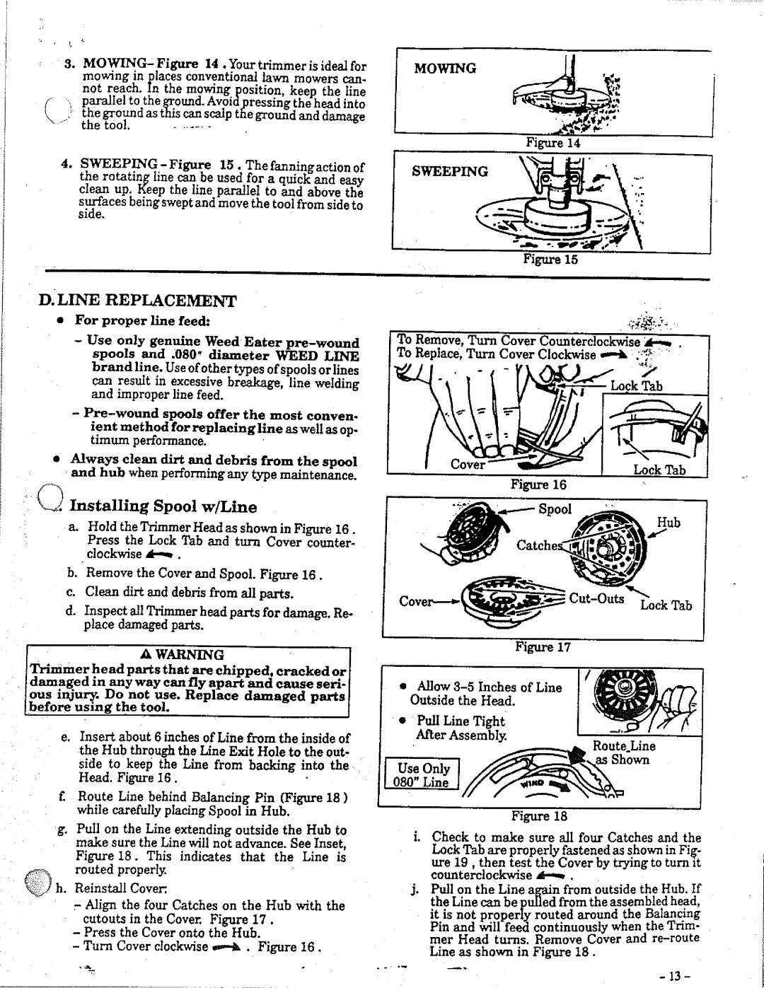 Weed Eater GTI 16 SUPER manual 