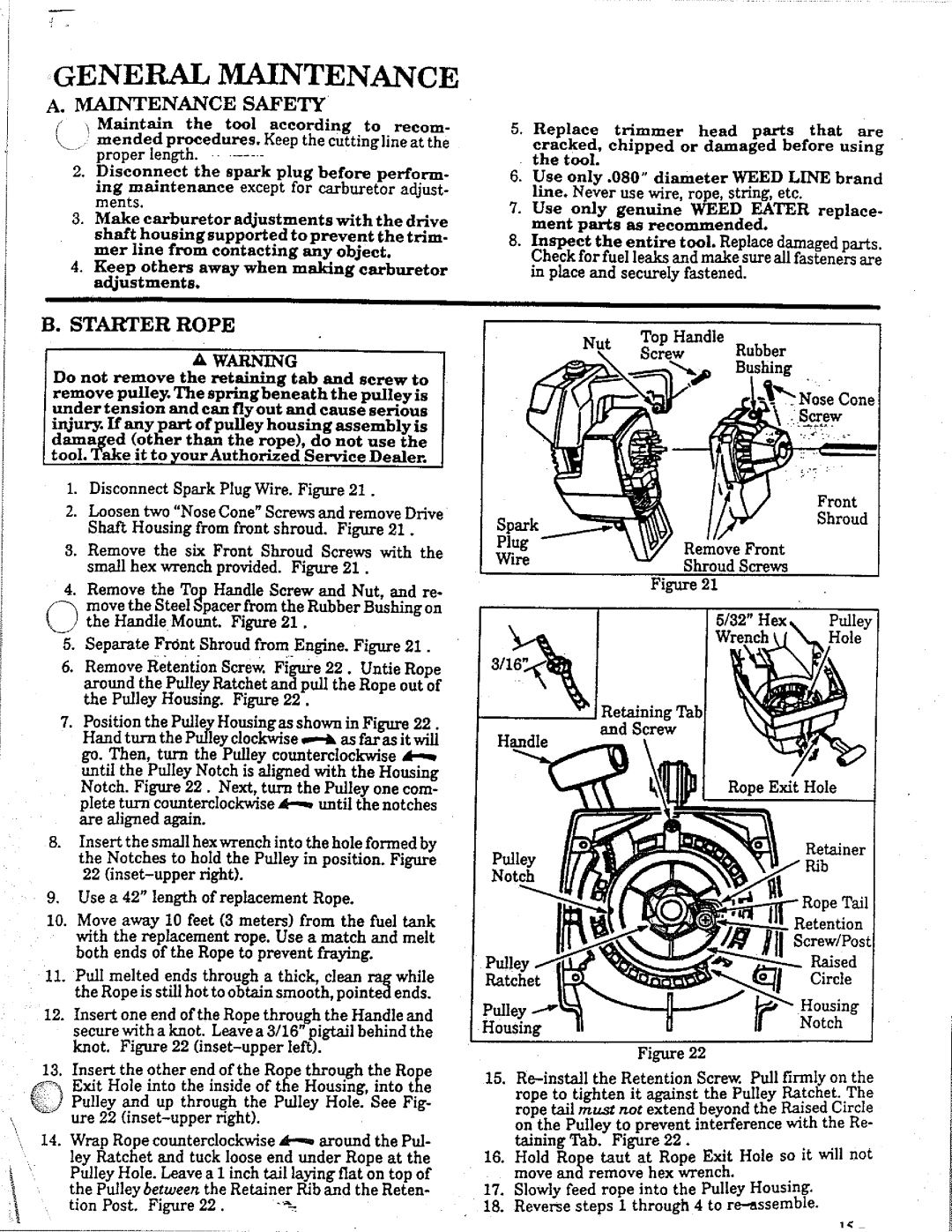 Weed Eater GTI 16 SUPER manual 