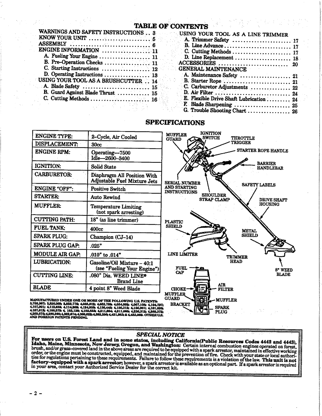 Weed Eater GTI 19 manual 