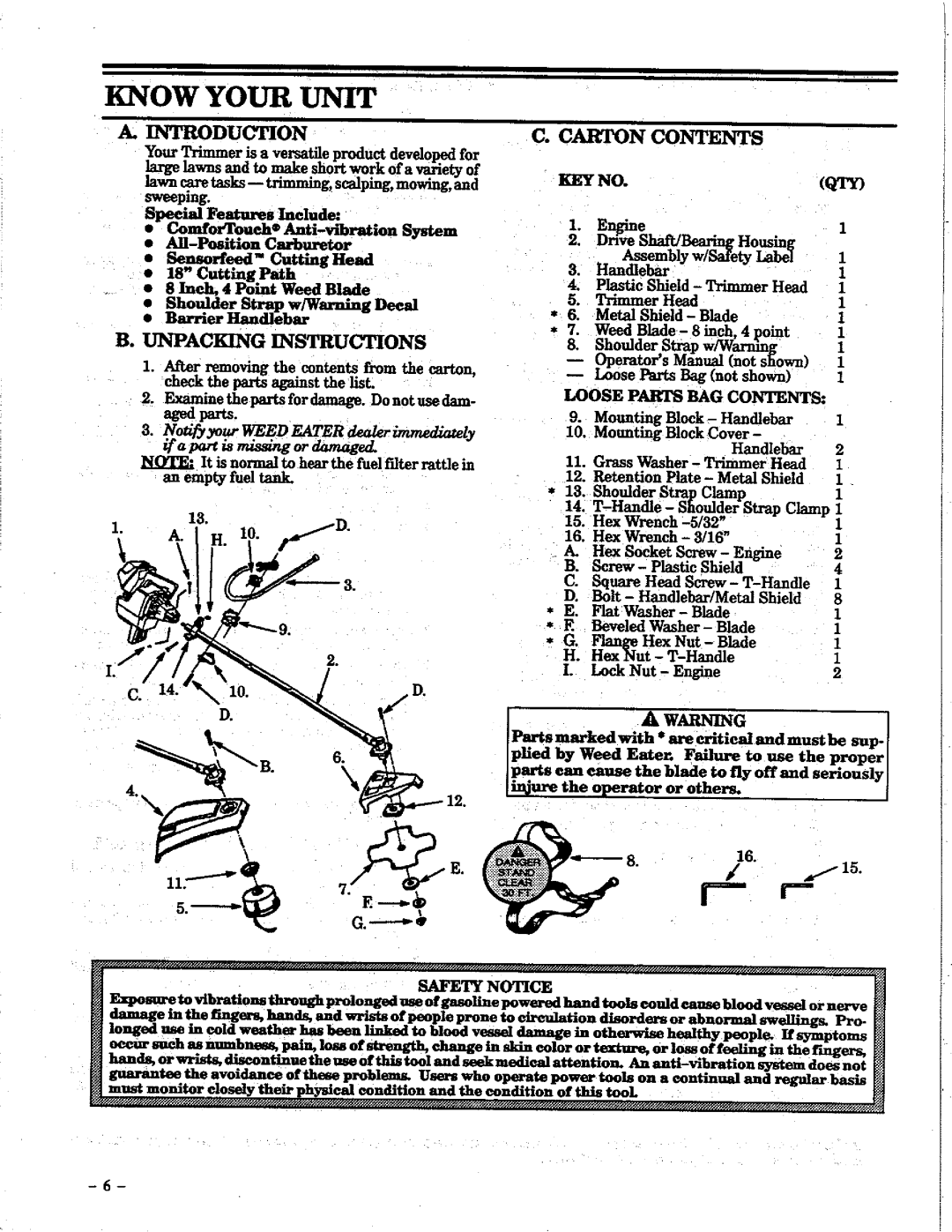 Weed Eater GTI 19 manual 