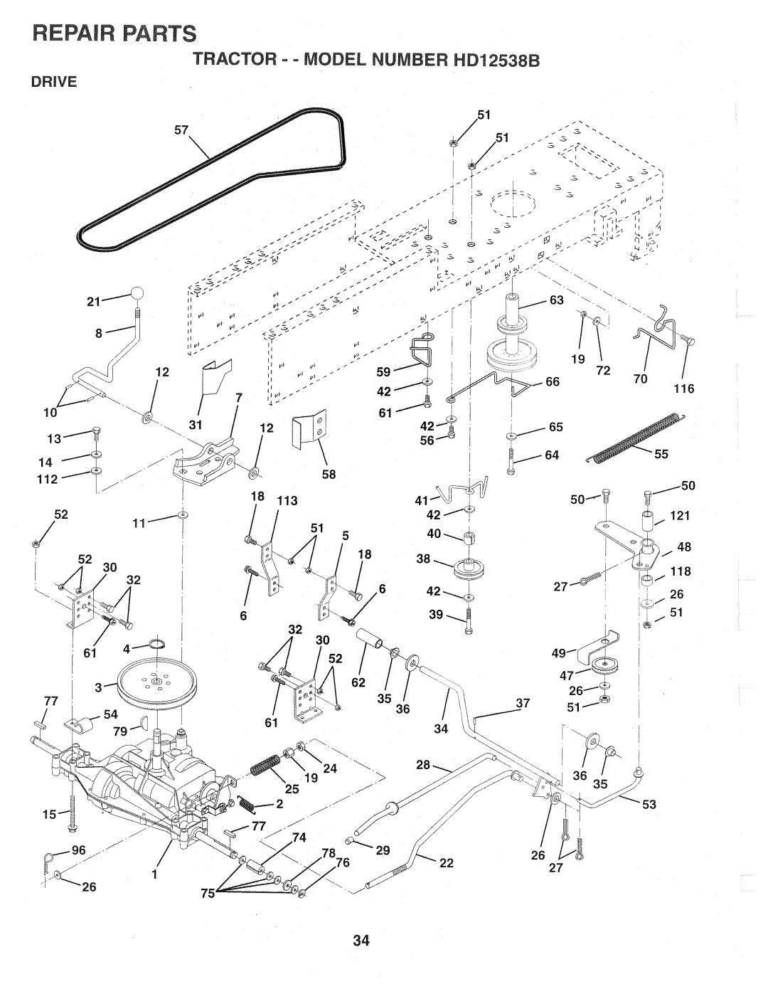 Weed Eater HD12538B, 159757 manual 