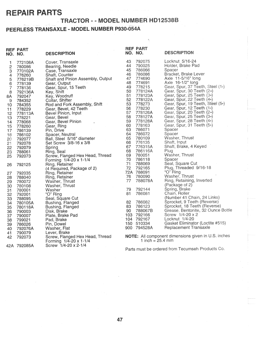 Weed Eater 159757, HD12538B manual 