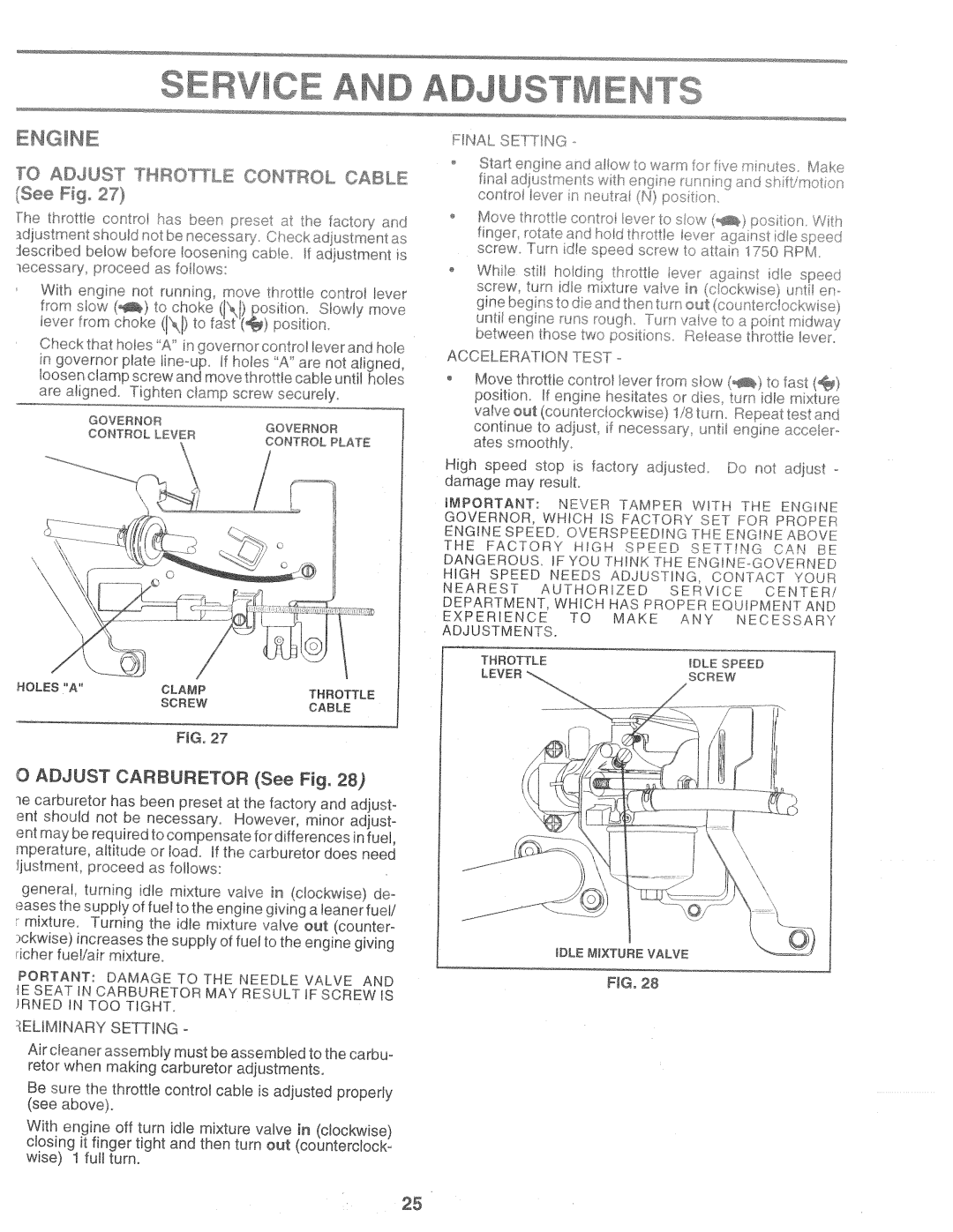 Weed Eater 160637, HD12538C manual 