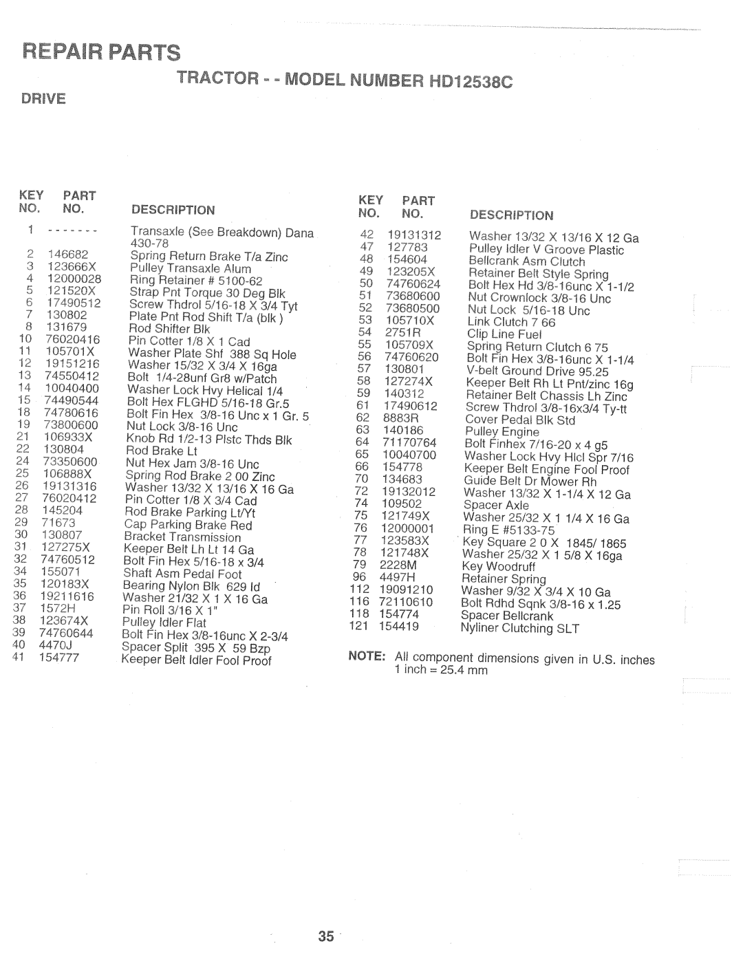 Weed Eater 160637, HD12538C manual 