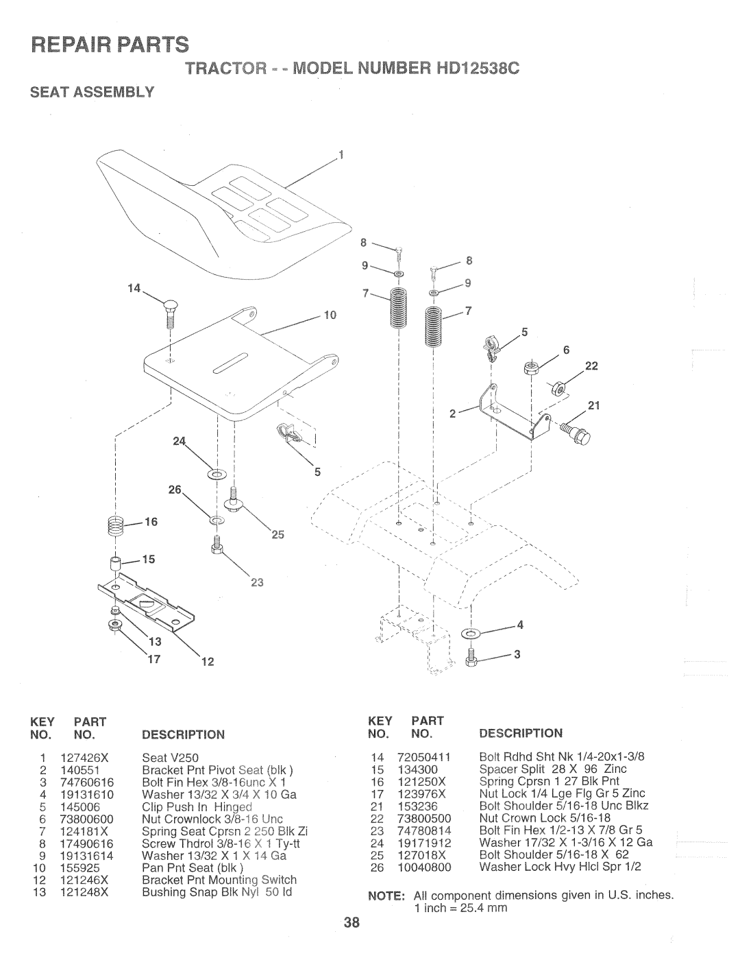 Weed Eater HD12538C, 160637 manual 