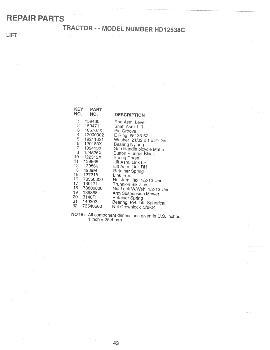 Weed Eater 160637, HD12538C manual 