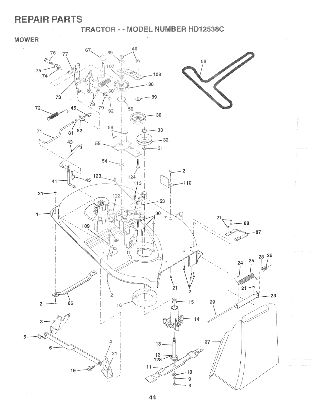 Weed Eater HD12538C, 160637 manual 