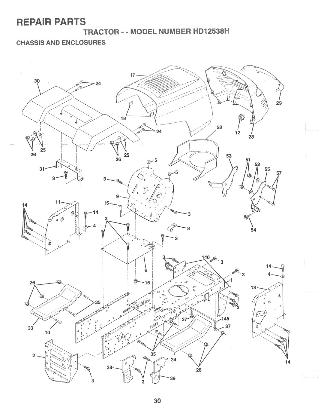 Weed Eater HD12538H, 166301 manual 