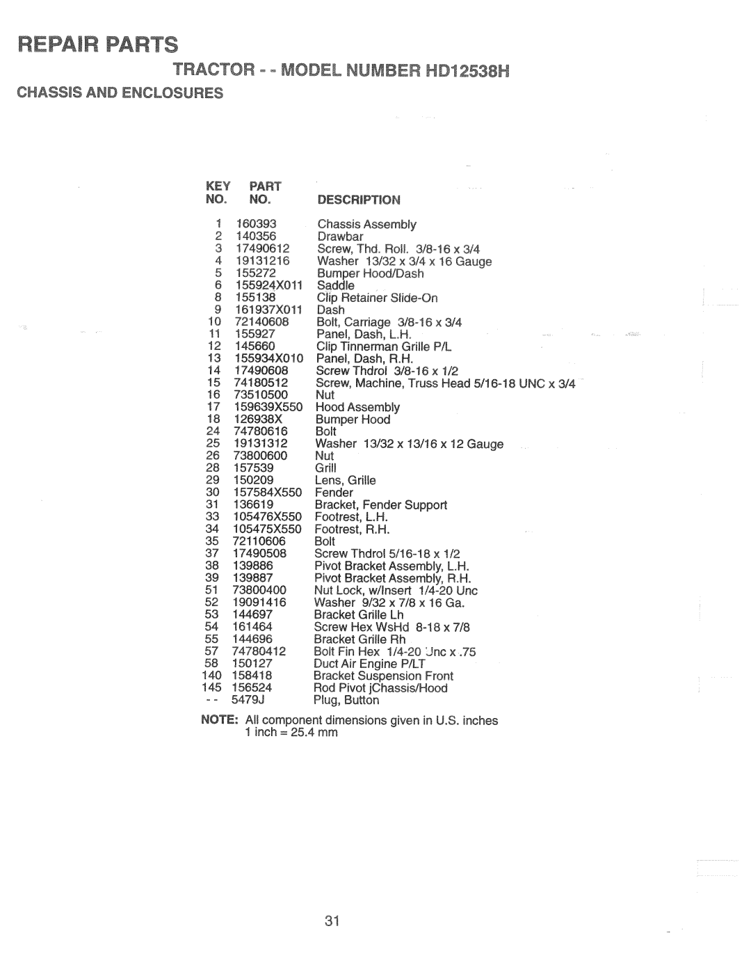 Weed Eater 166301, HD12538H manual 