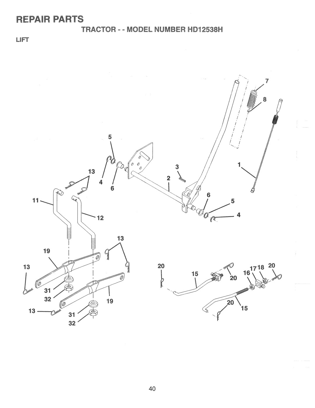 Weed Eater HD12538H, 166301 manual 