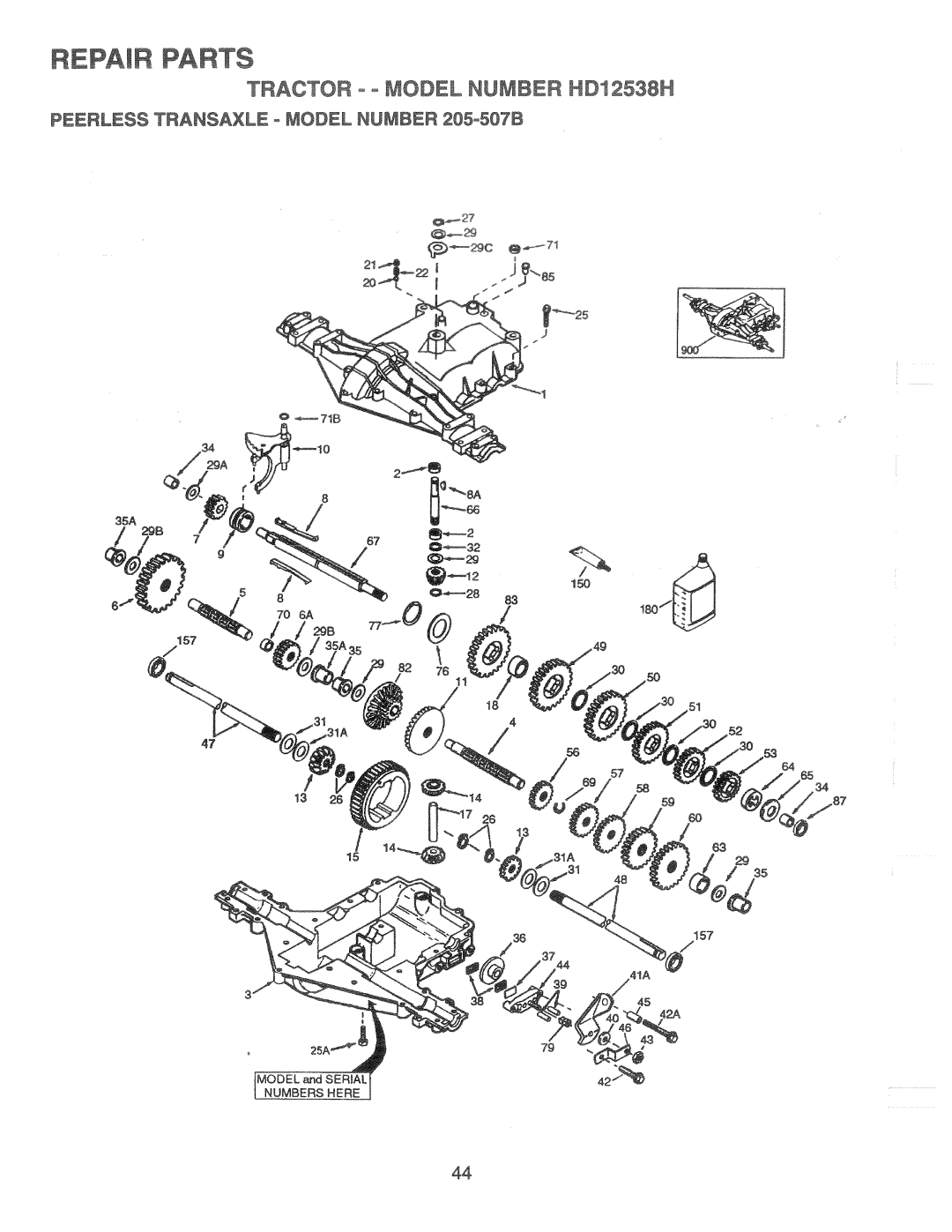 Weed Eater HD12538H, 166301 manual 