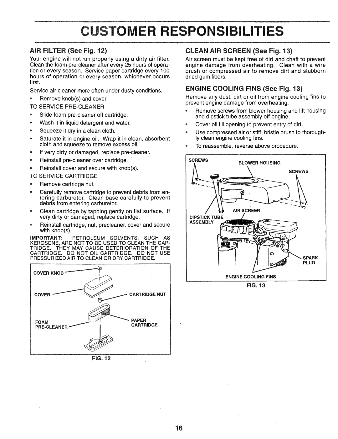 Weed Eater HD12538J, 168207 manual 