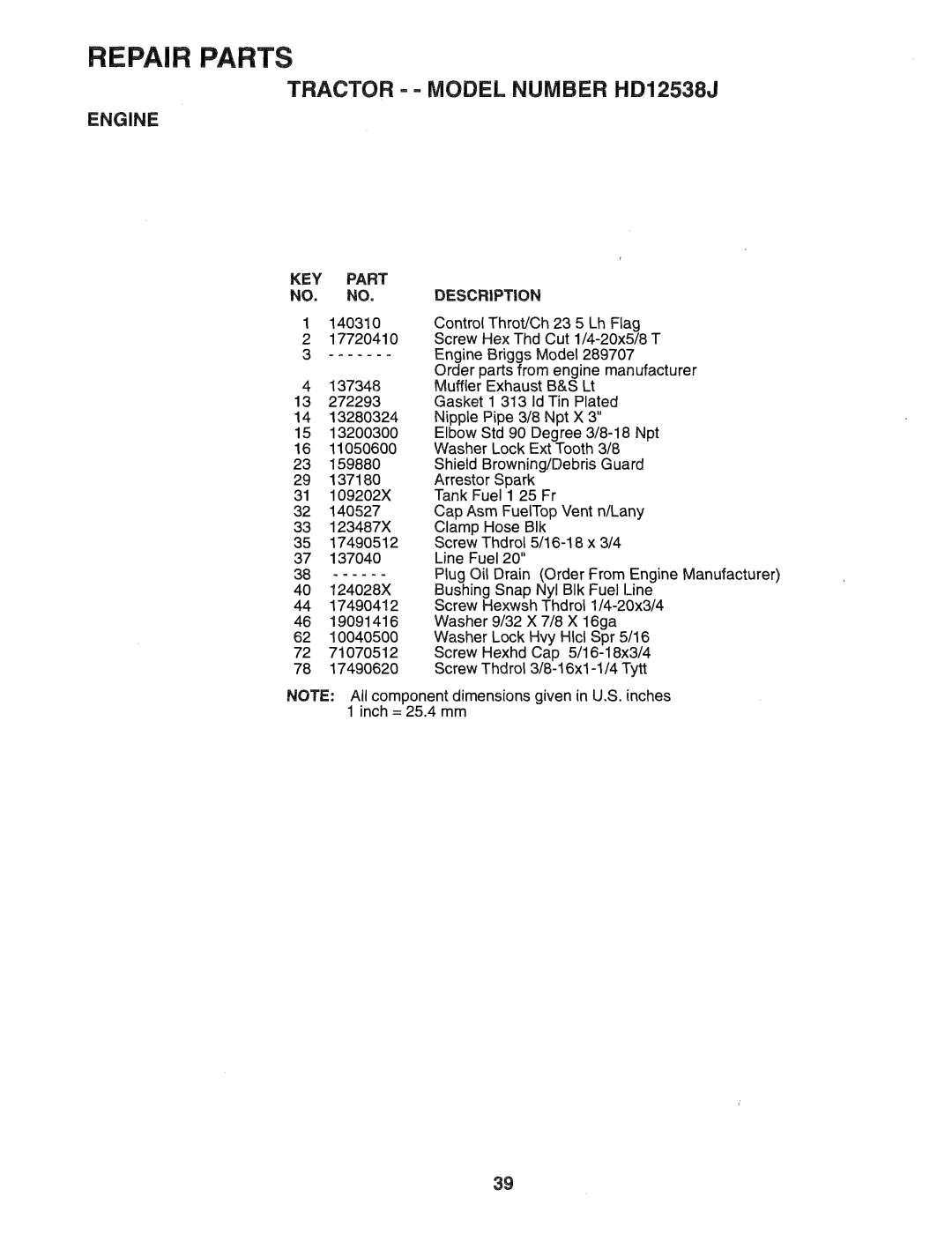 Weed Eater 168207, HD12538J manual 