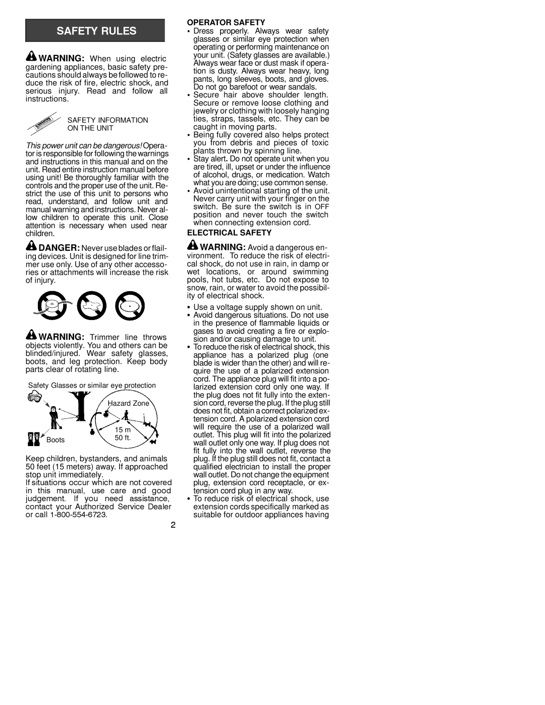 Weed Eater 530084129, TE12, TE35 instruction manual Operator Safety, Electrical Safety 