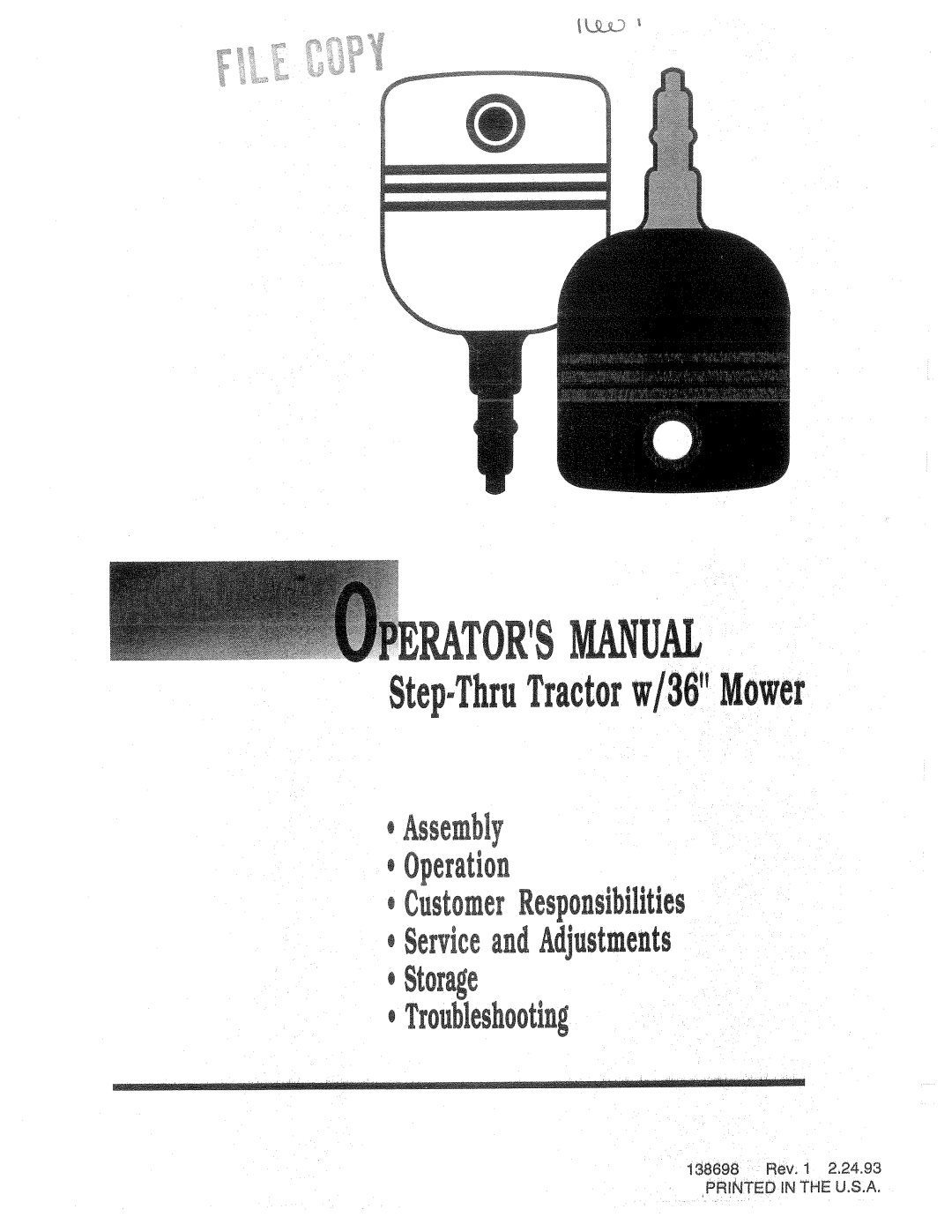 Weed Eater 138698, WE1136A manual 