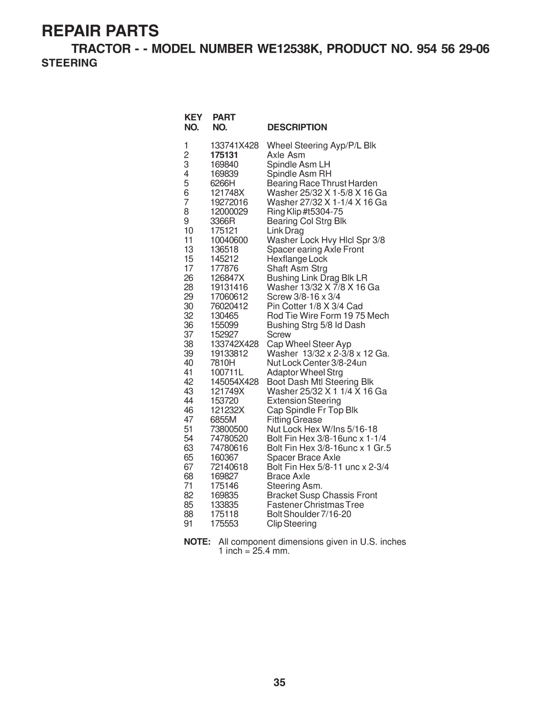 Weed Eater WE12538K manual 133741X428 