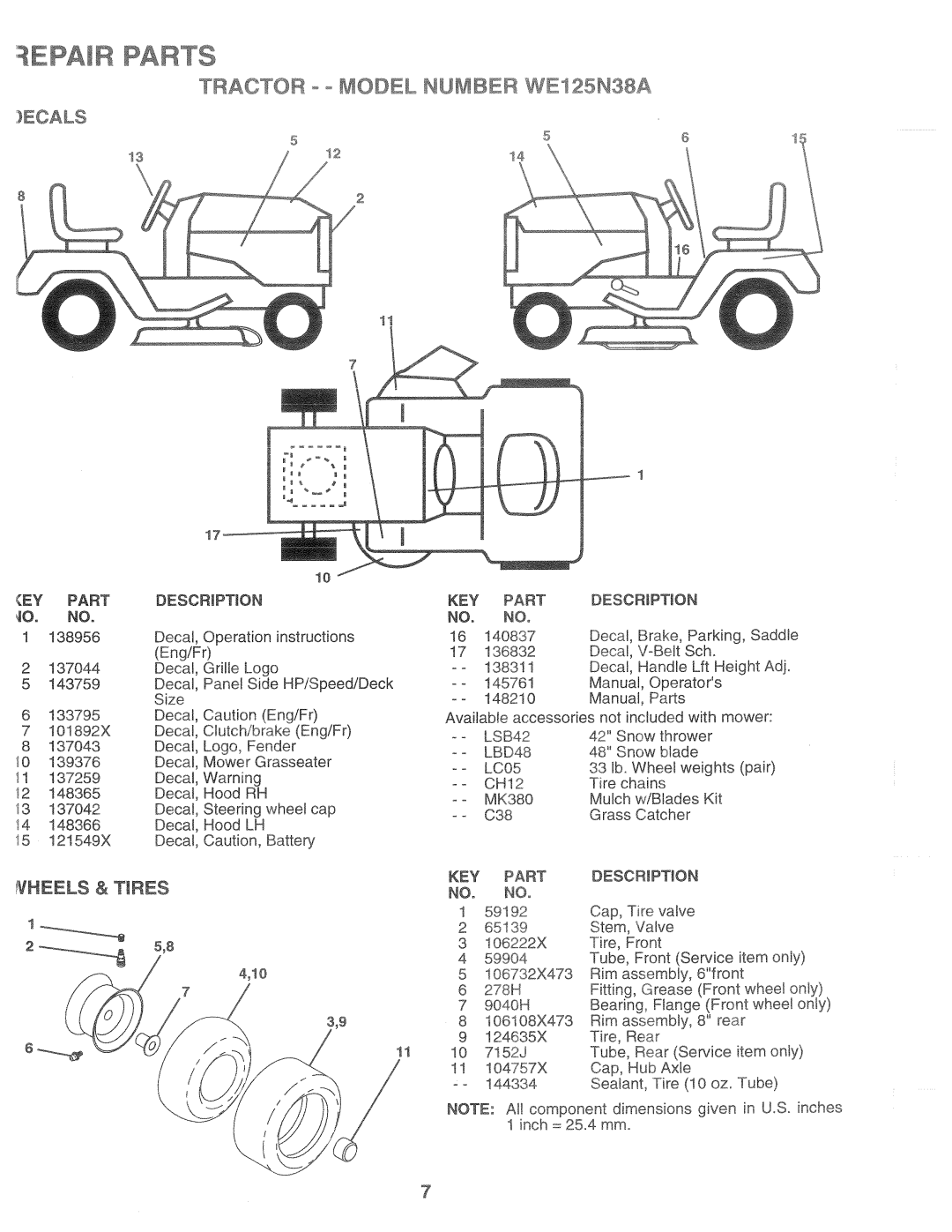 Weed Eater WE125N38A manual 