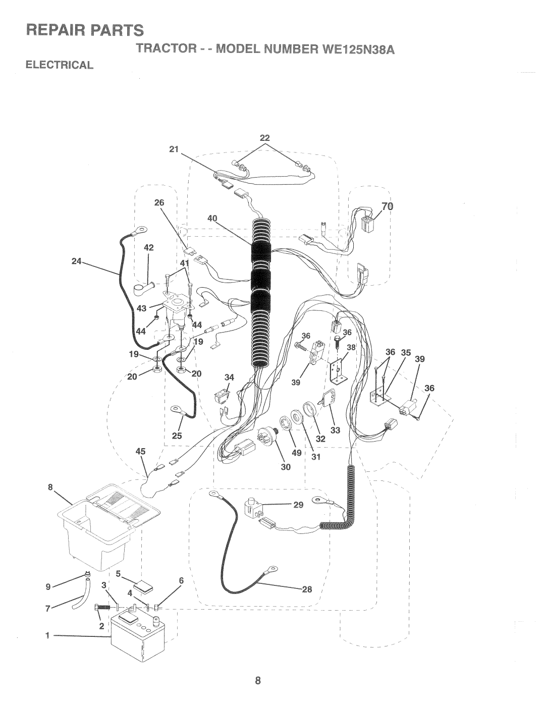 Weed Eater WE125N38A manual 