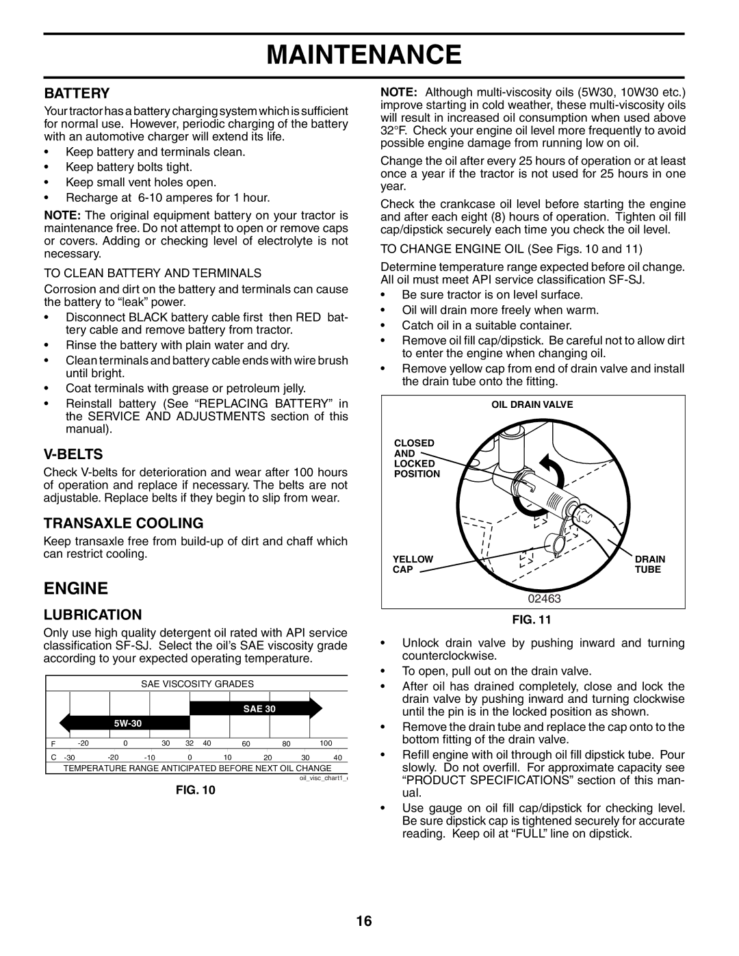 Weed Eater WE1338A, 184404 manual Engine, Battery, Belts, Transaxle Cooling, Lubrication 