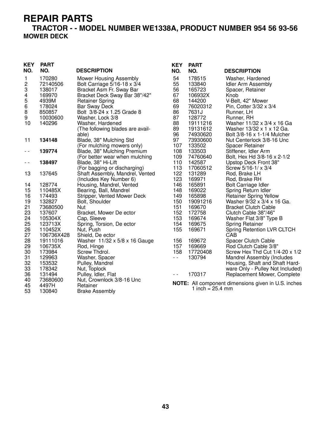 Weed Eater 184404, WE1338A manual 134148, Cab 