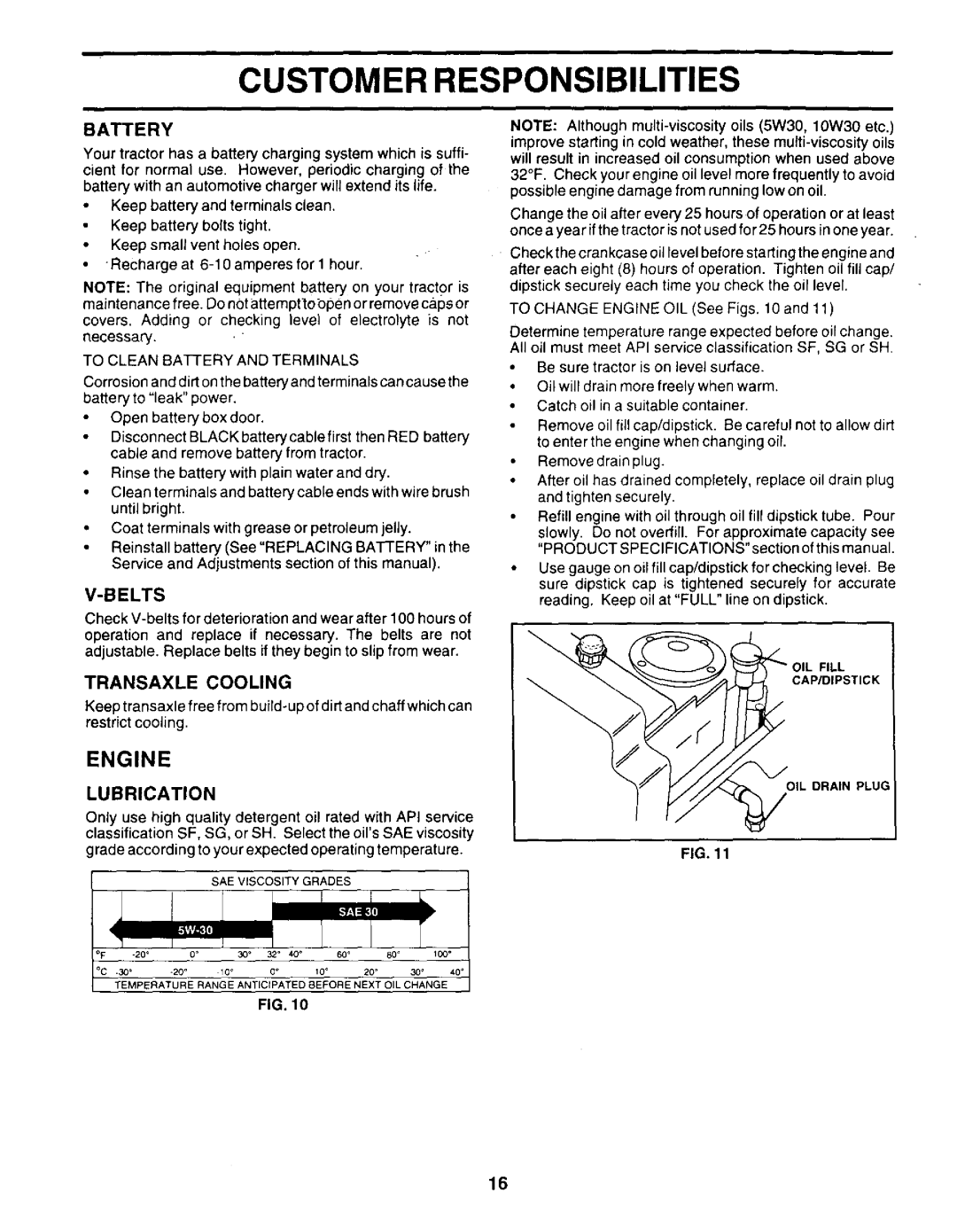 Weed Eater WE14542K owner manual Engine, Belts, Battery, Transaxle Cooling, Lubrication 