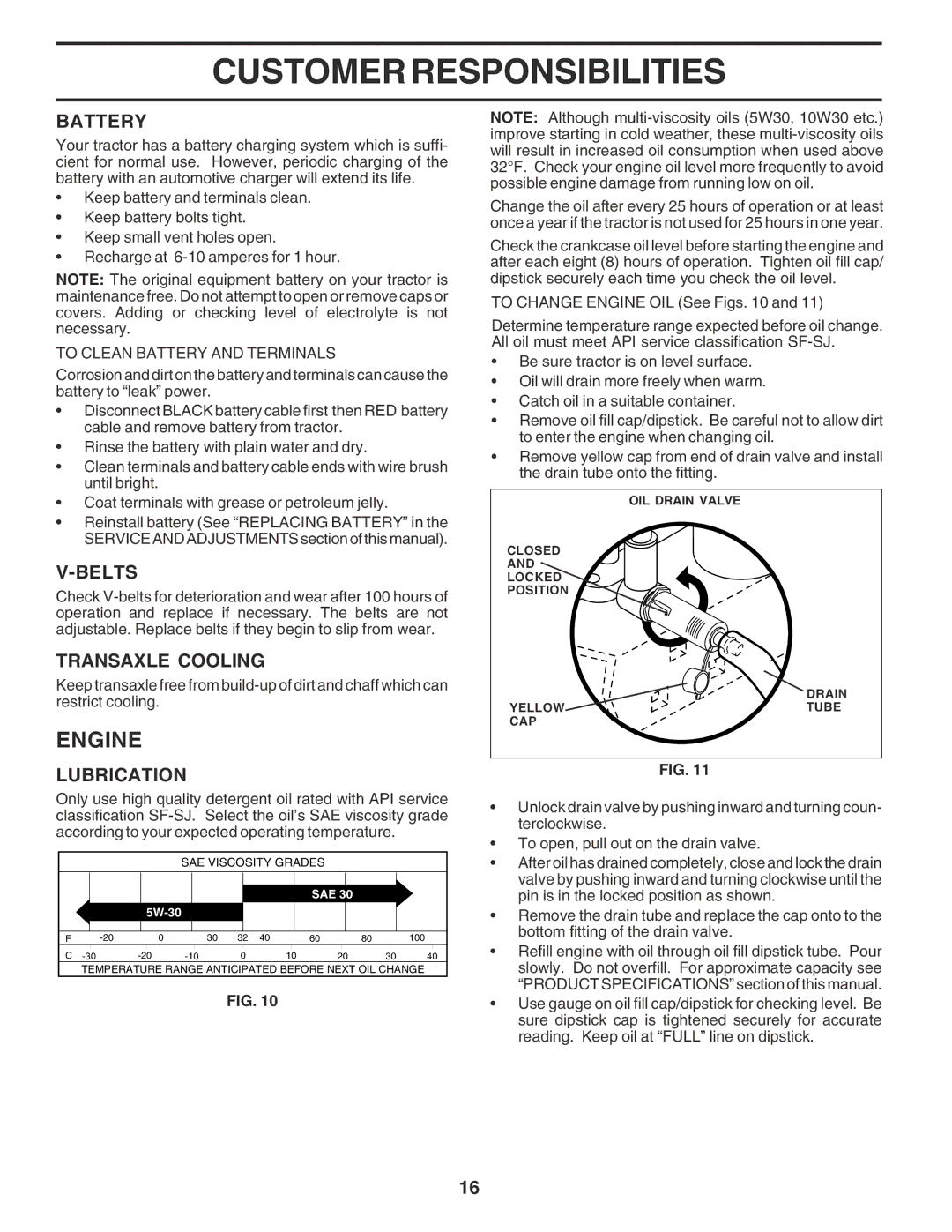 Weed Eater WE1538B manual Engine, Battery, Belts, Transaxle Cooling, Lubrication 