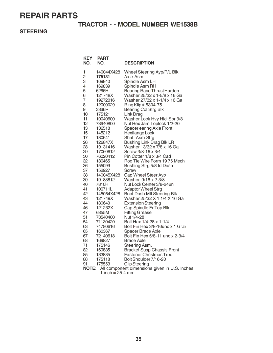 Weed Eater WE1538B manual 140044X428 